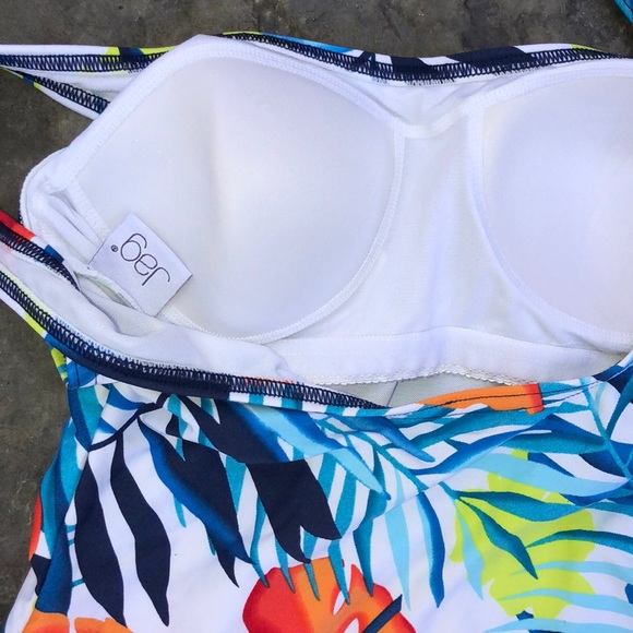 JAG one piece Suit Navy And white Floral Sz M - Picture 7 of 8